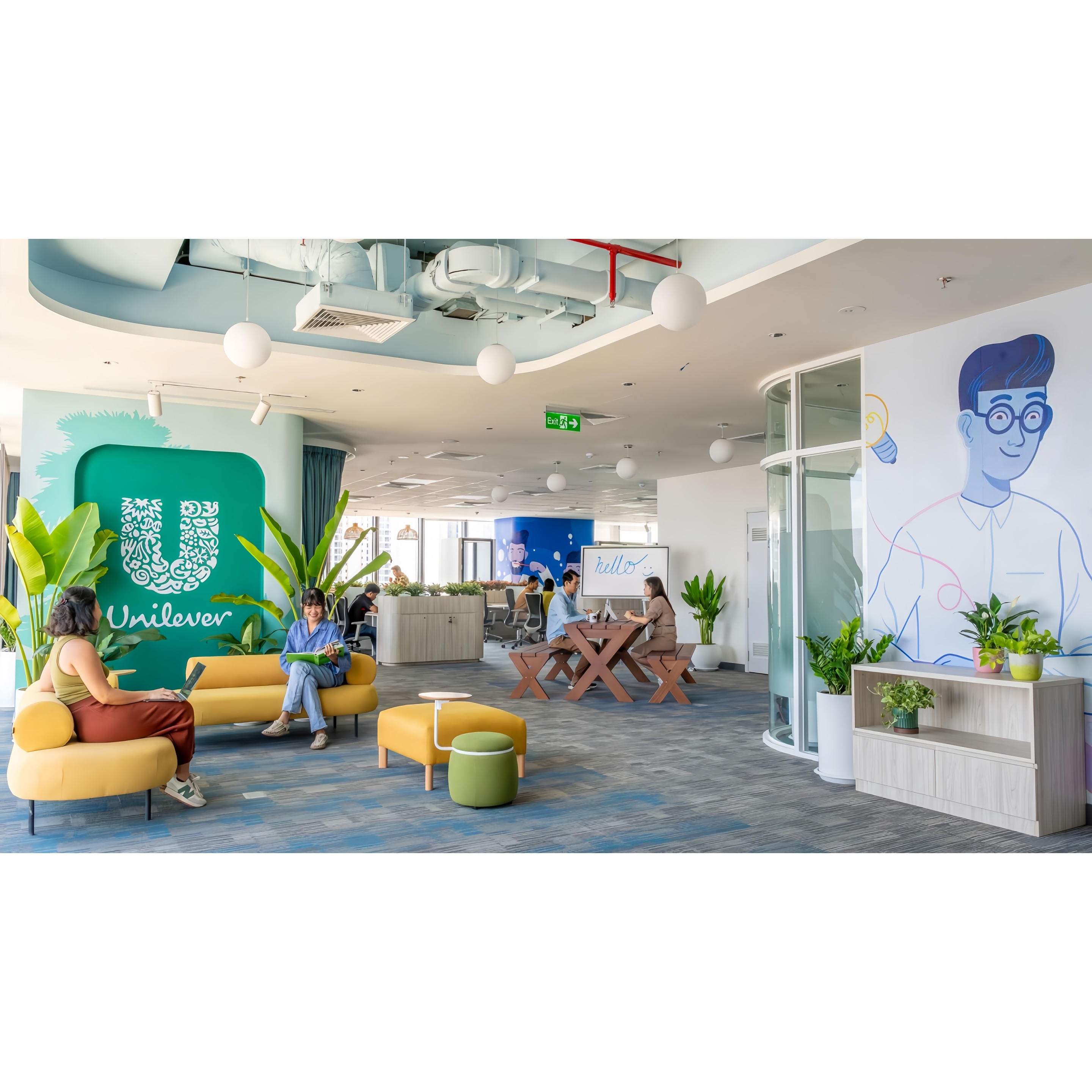 Unilever Cambodia office lighting project in Phnom Penh